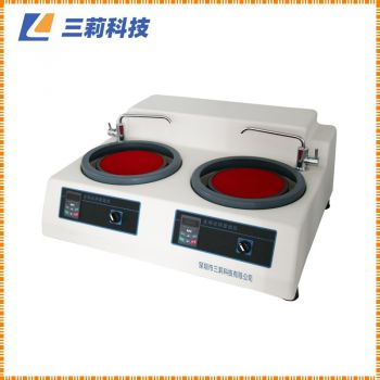兩人同時操作 SNMP-2CE金相試樣雙盤磨拋機(jī)-報價,參數(shù),性能,圖片